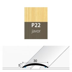 Přechodová lišta 30 mm oblá samolepící P22 javor
