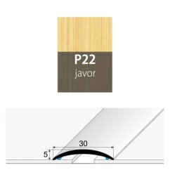 Přechodová lišta 30 mm oblá samolepící P22 javor